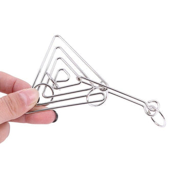 Challenging Triangular Metal Puzzle Ring - Sticky Balls Boutique